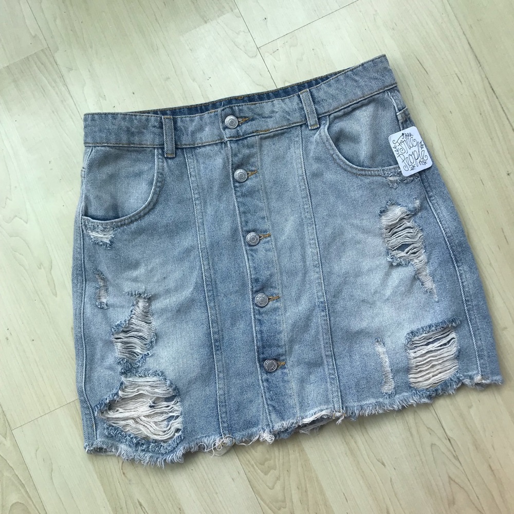 NWT Free People denim skirt
